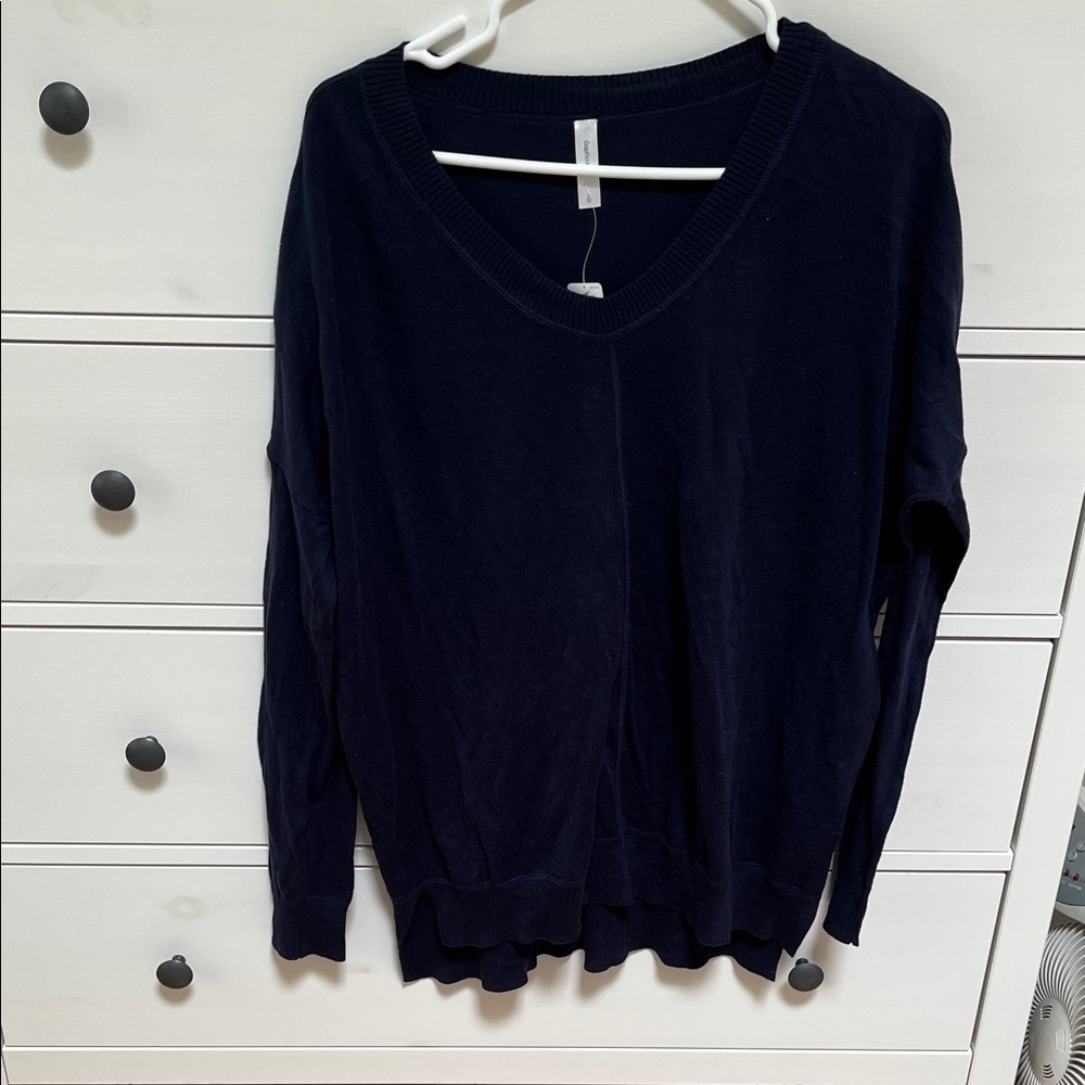 Gap Body Navy Scoop Neck Lightweight Tunic Sweater